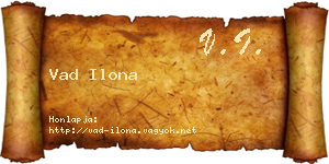 Vad Ilona névjegykártya